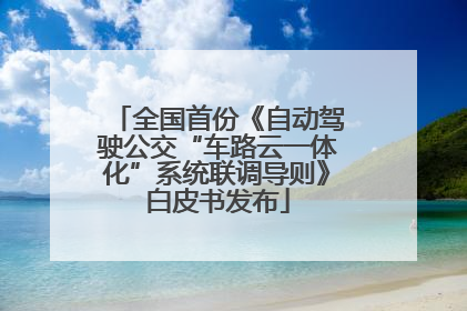 全国首份《自动驾驶公交“车路云一体化”系统联调导则》白皮书发布